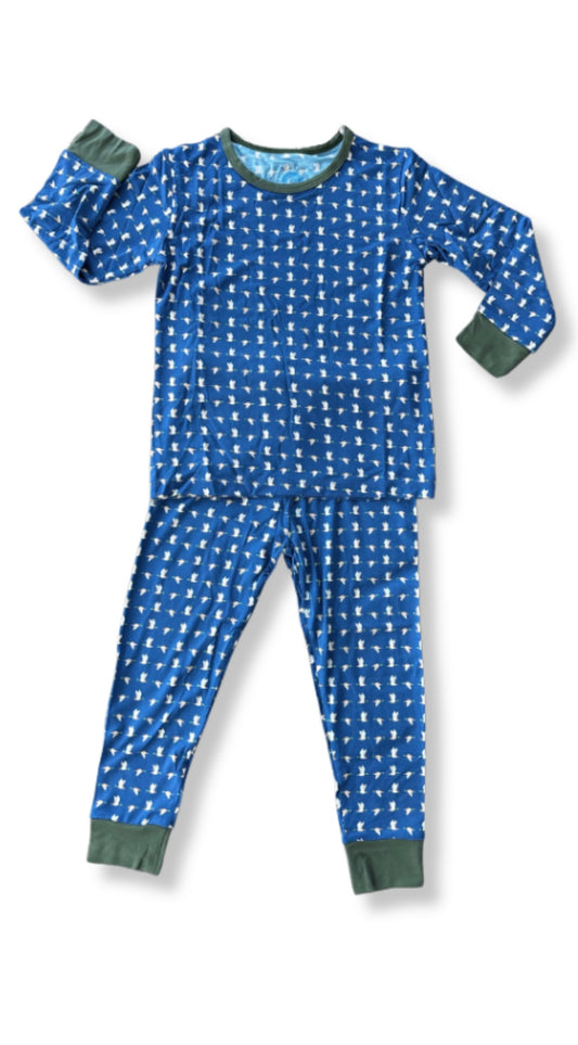 Migrating Mallards Navy Two Piece Pajama Set