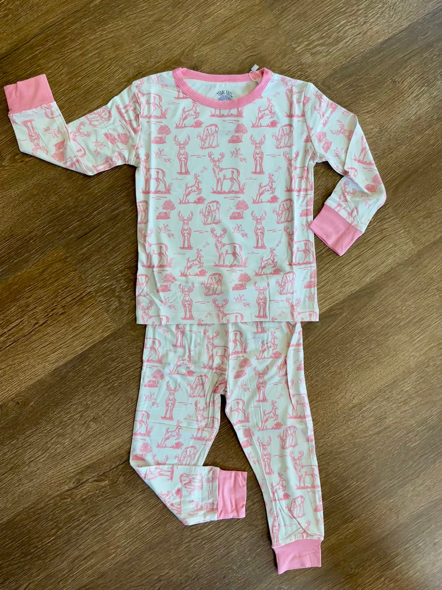 Backwood Bucks Pink Two Piece Pajama