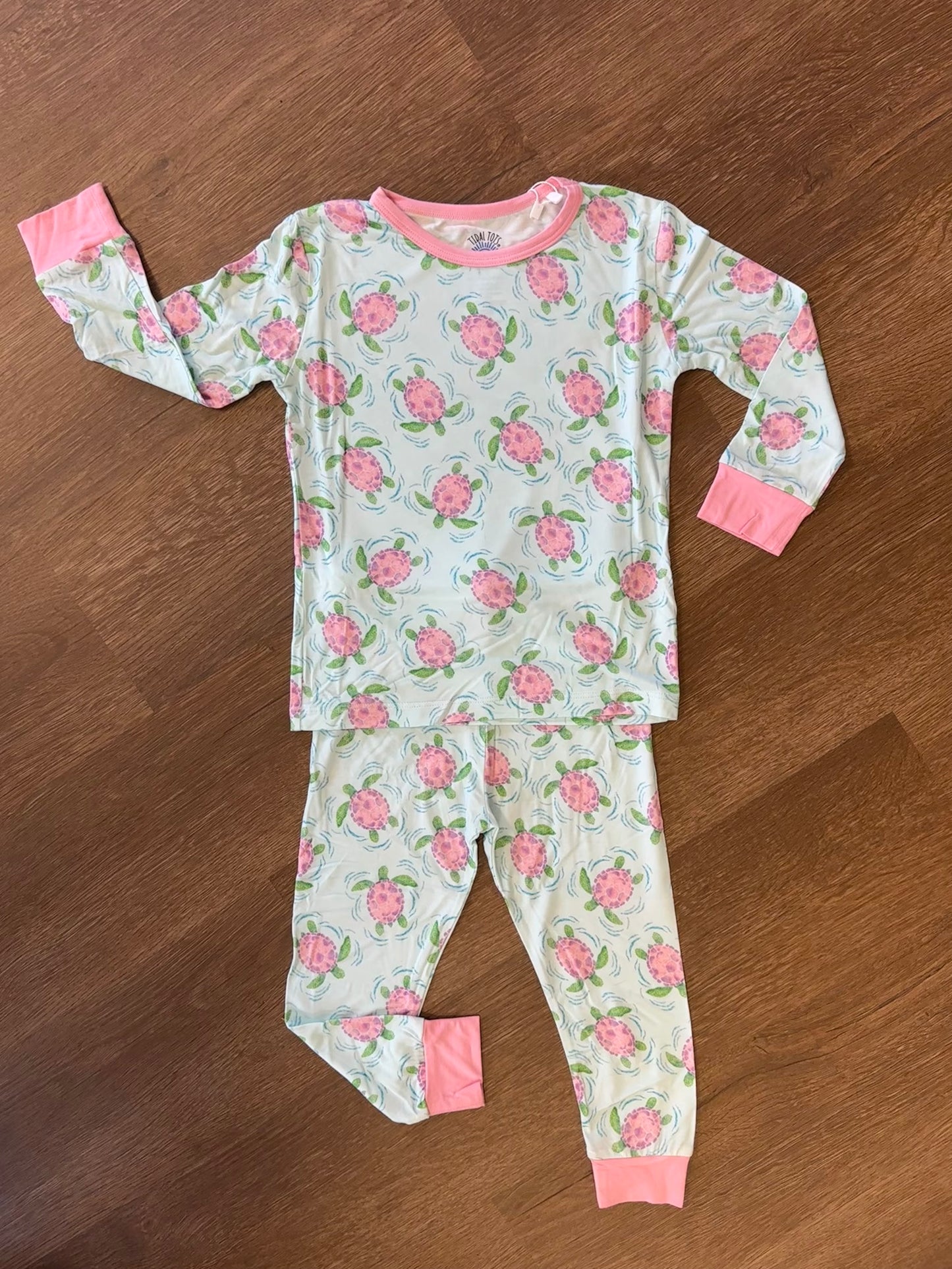 Turtle Twist Pink Two Piece Pajama