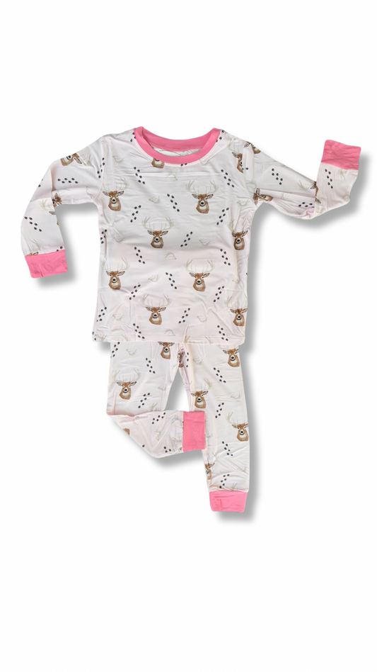 Bedtime Bucks Pink Two Piece Pajama