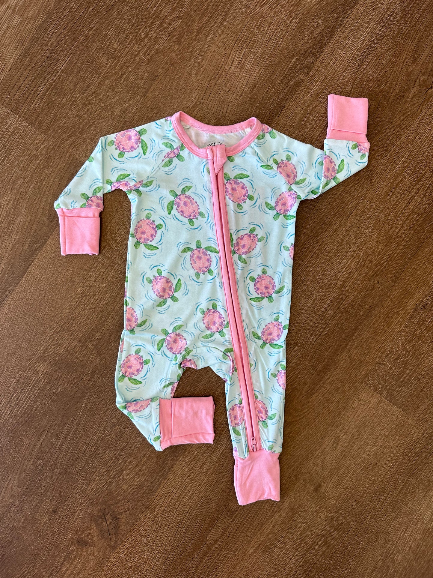 Turtle Twist Pink Zippy Pajama