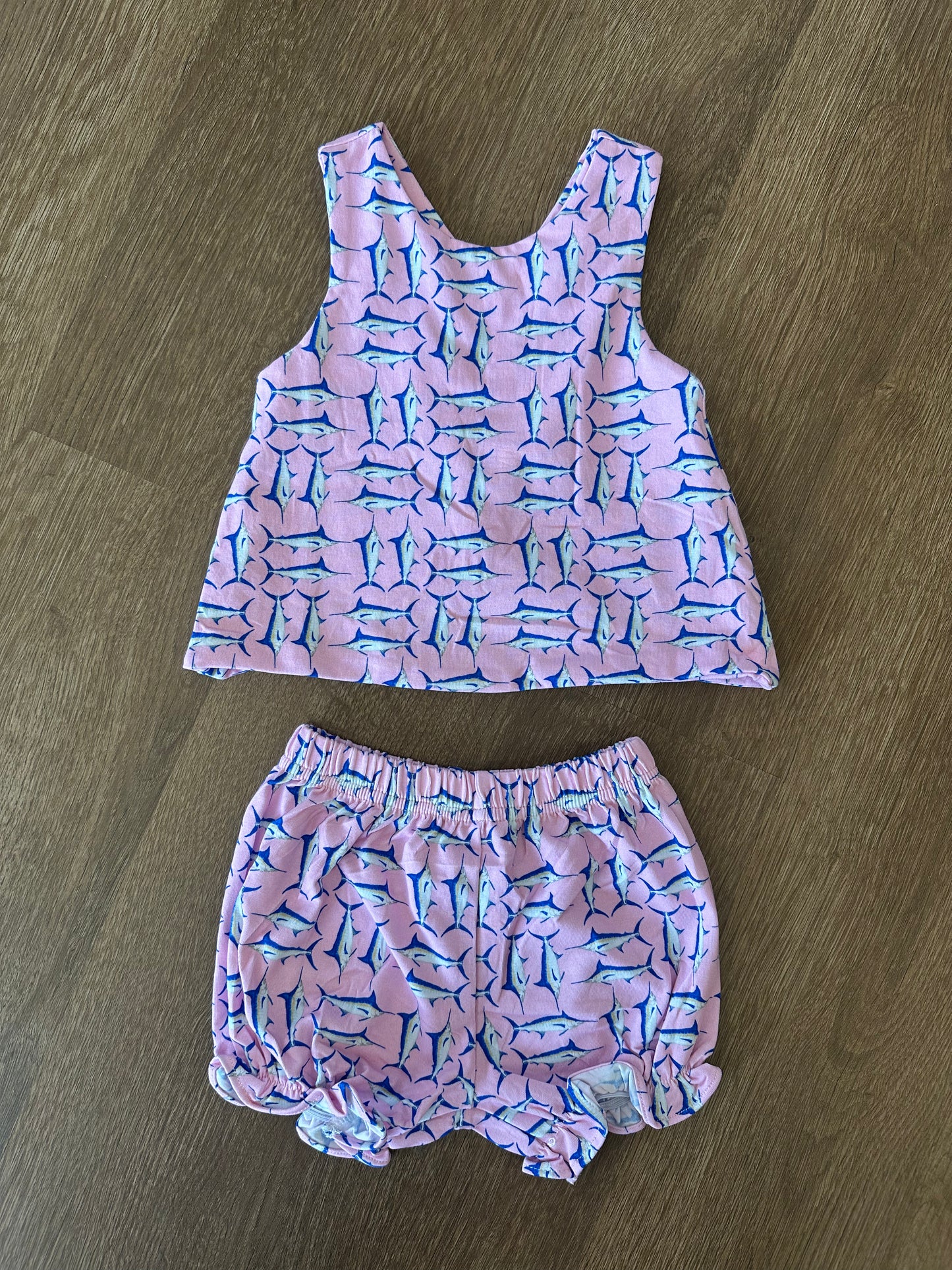 Marlin Mambo Pink Swing Back Bloomer Set