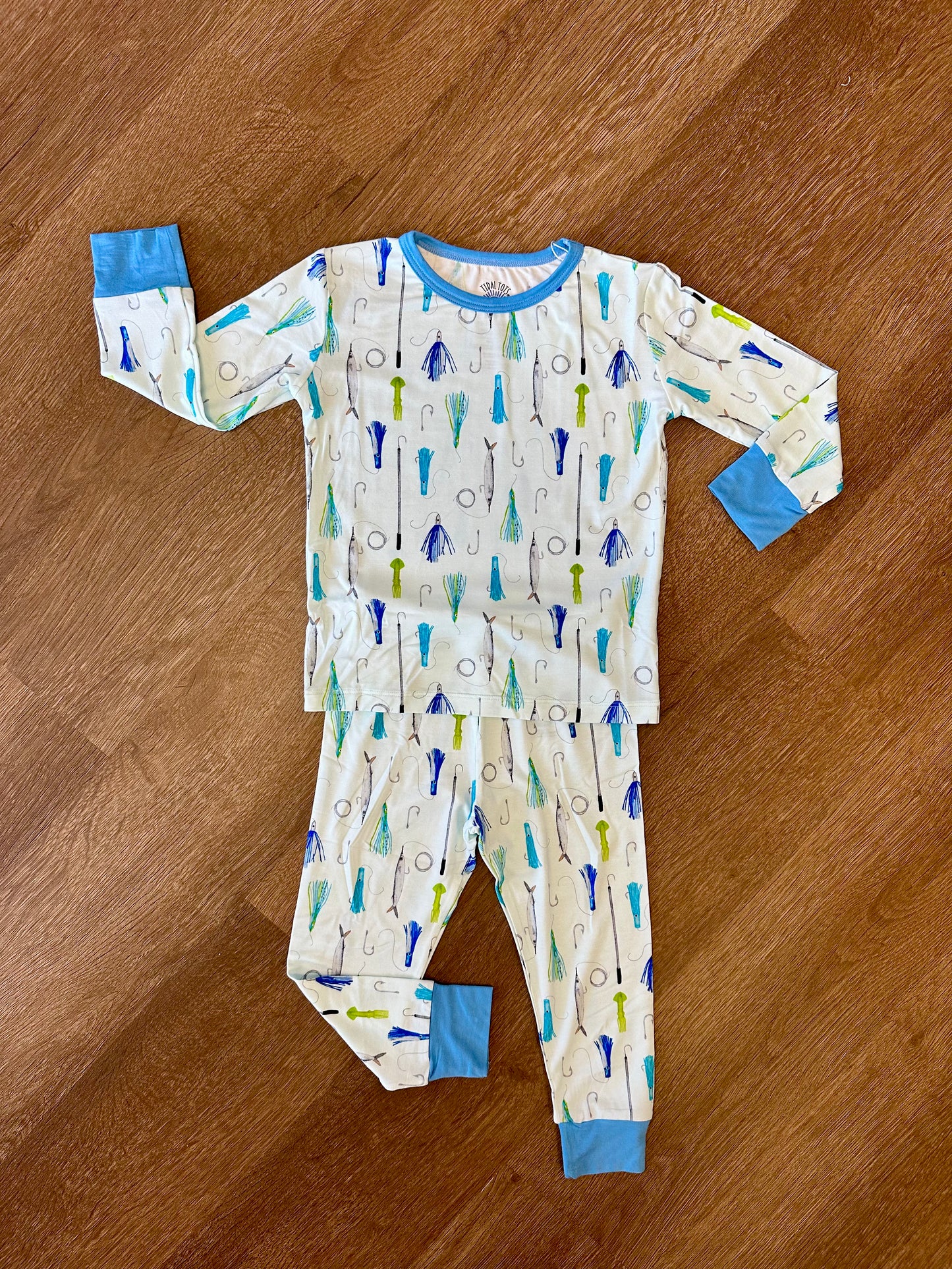 Tackle Box Tango Blue Two Piece Pajama