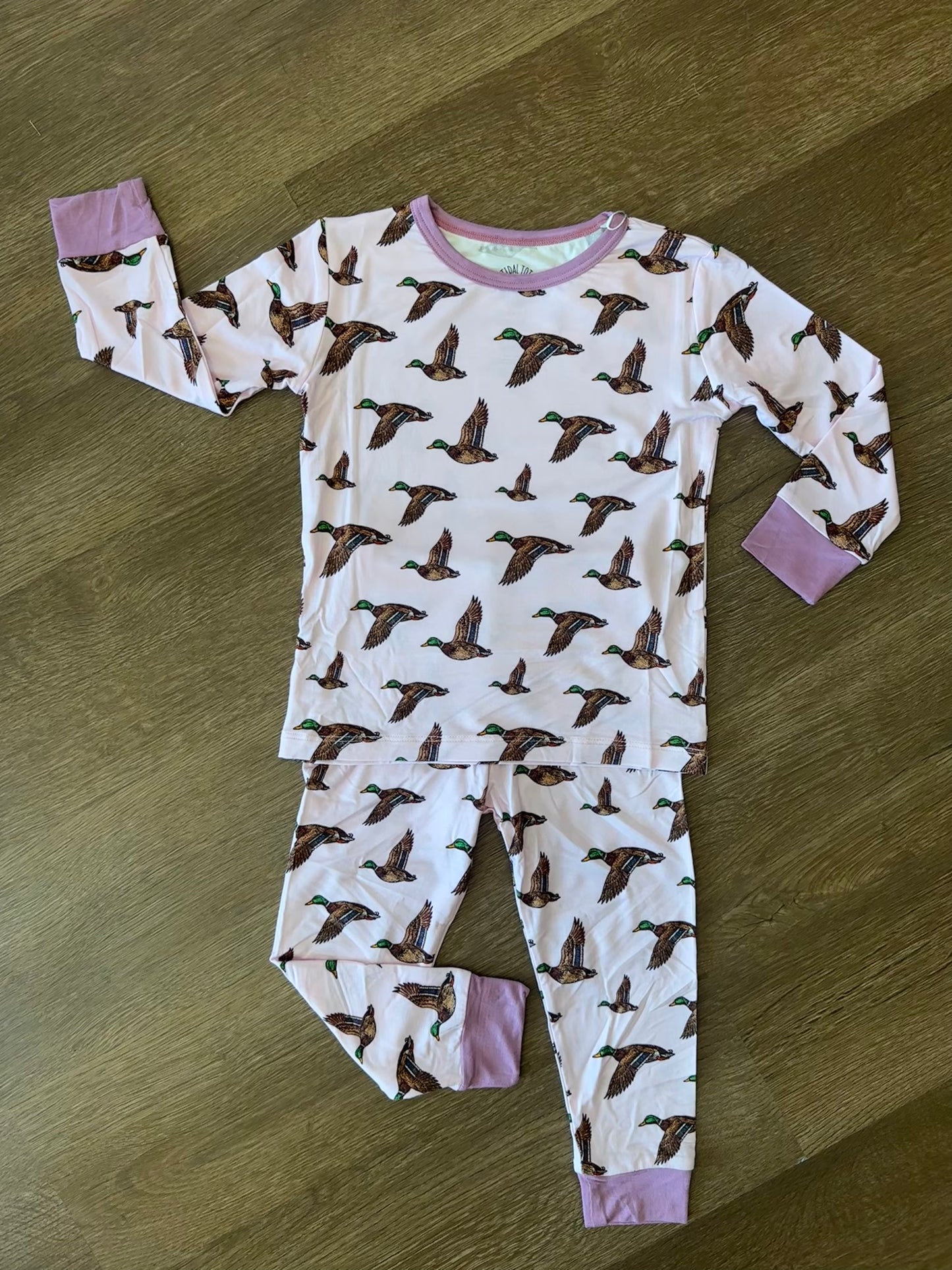 Mallard Montage Pink Two Piece Pajama