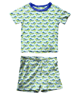 Dolphin Dance Blue Shorts Set