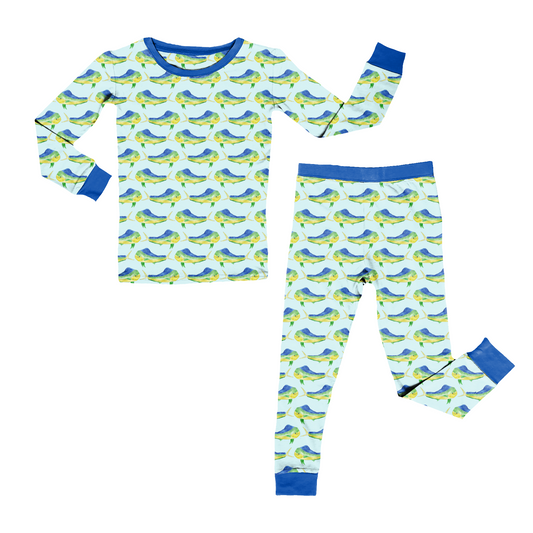 Dolphin Dance Blue Two Piece Pajama