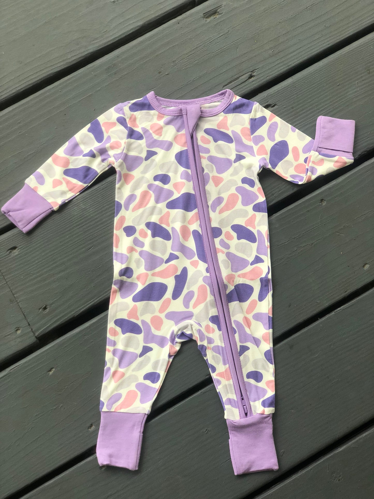 Retro Camo Purple Zippy Pajama