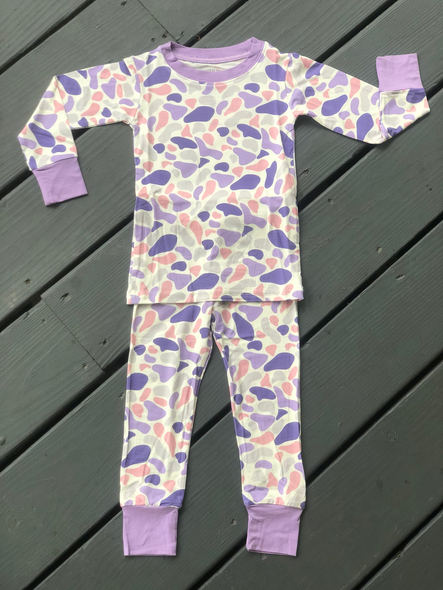 Retro Camo Purple Two Piece Pajama