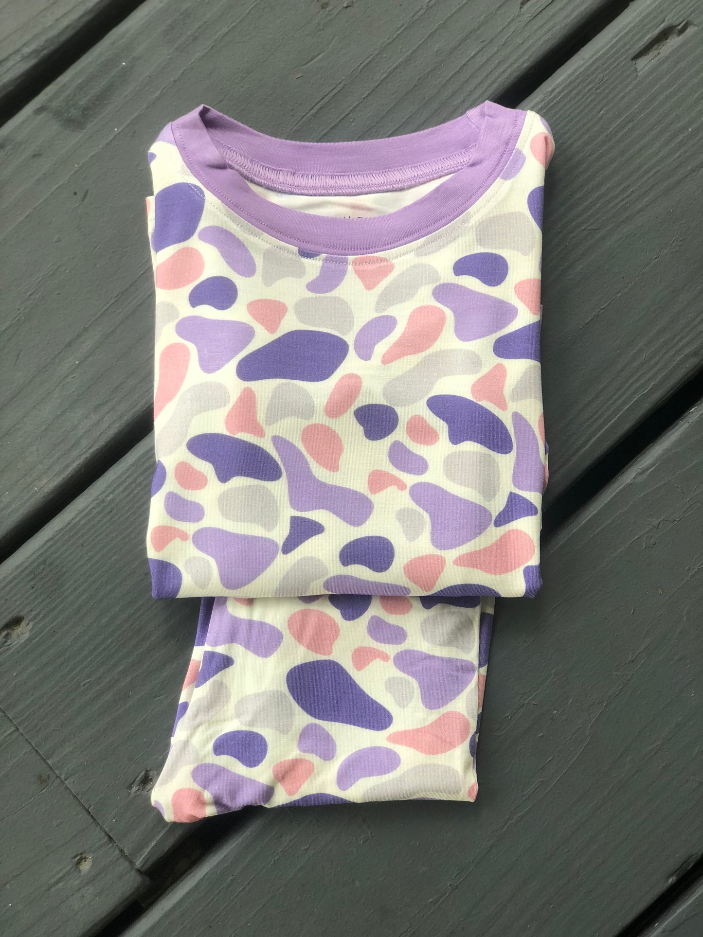 Retro Camo Purple Two Piece Pajama