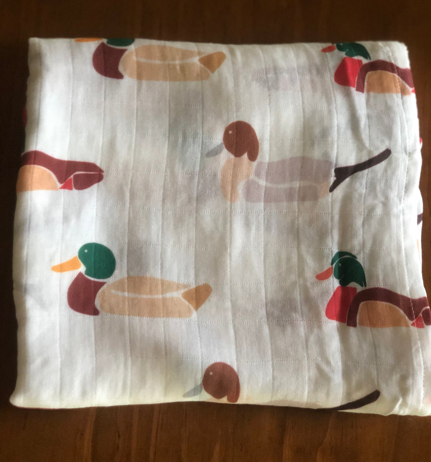 Lucky Ducks Lightweight Swaddle Blanket