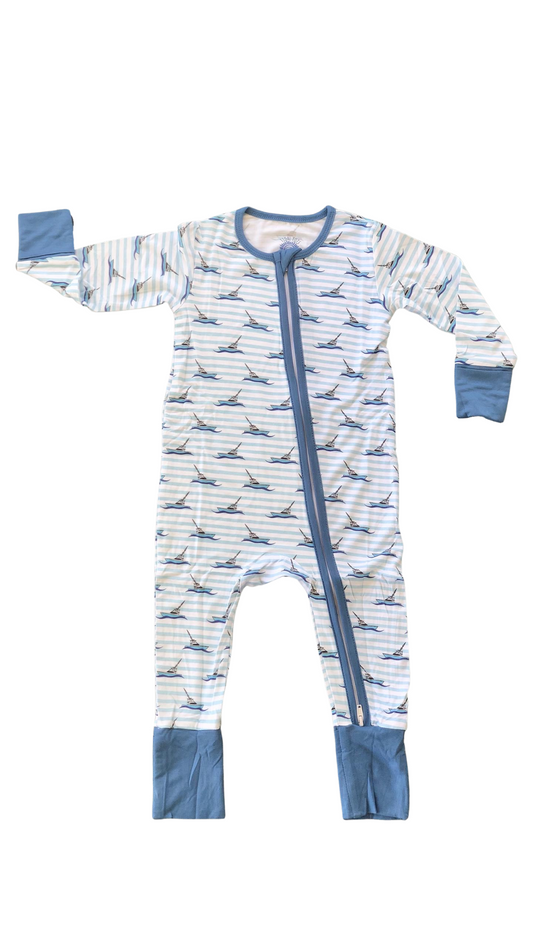 Dream Boat Blue Zippy Pajama