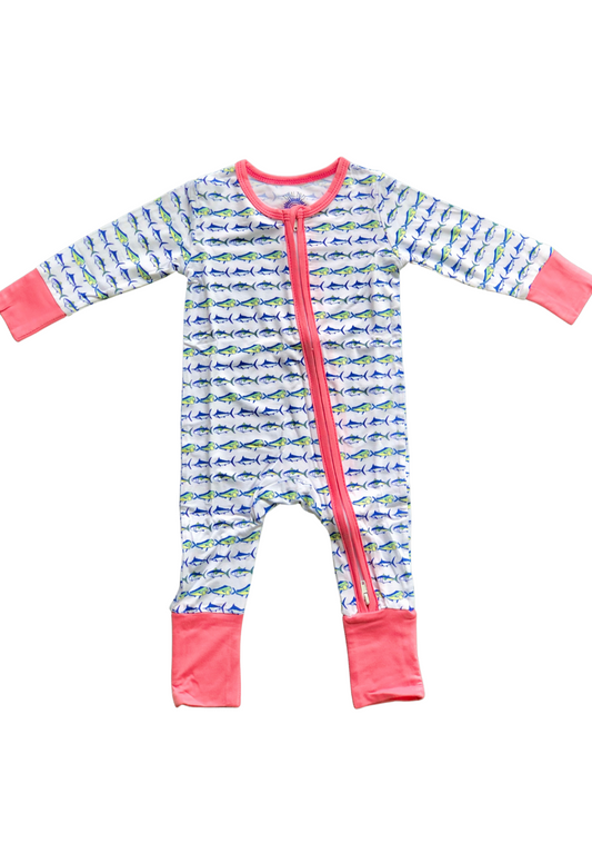 Tight Lines Pink Zippy Pajama