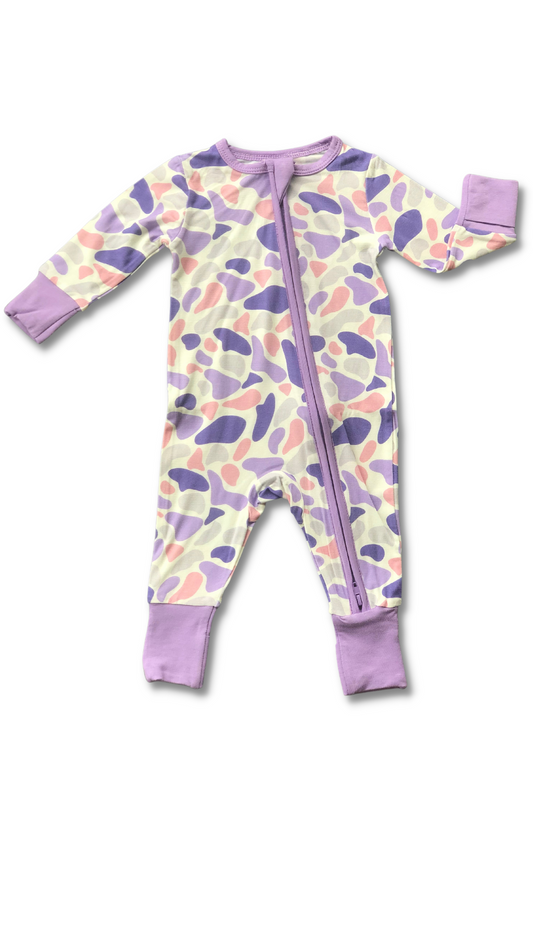 Retro Camo Purple Zippy Pajama