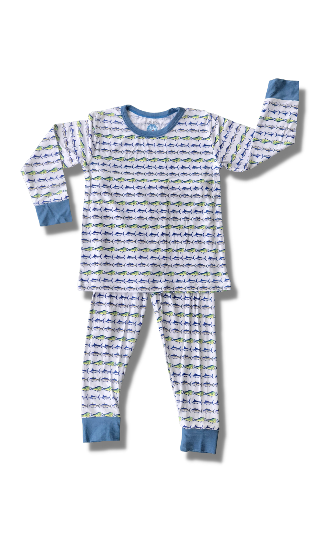 Tight Lines Blue Two Piece Pajama