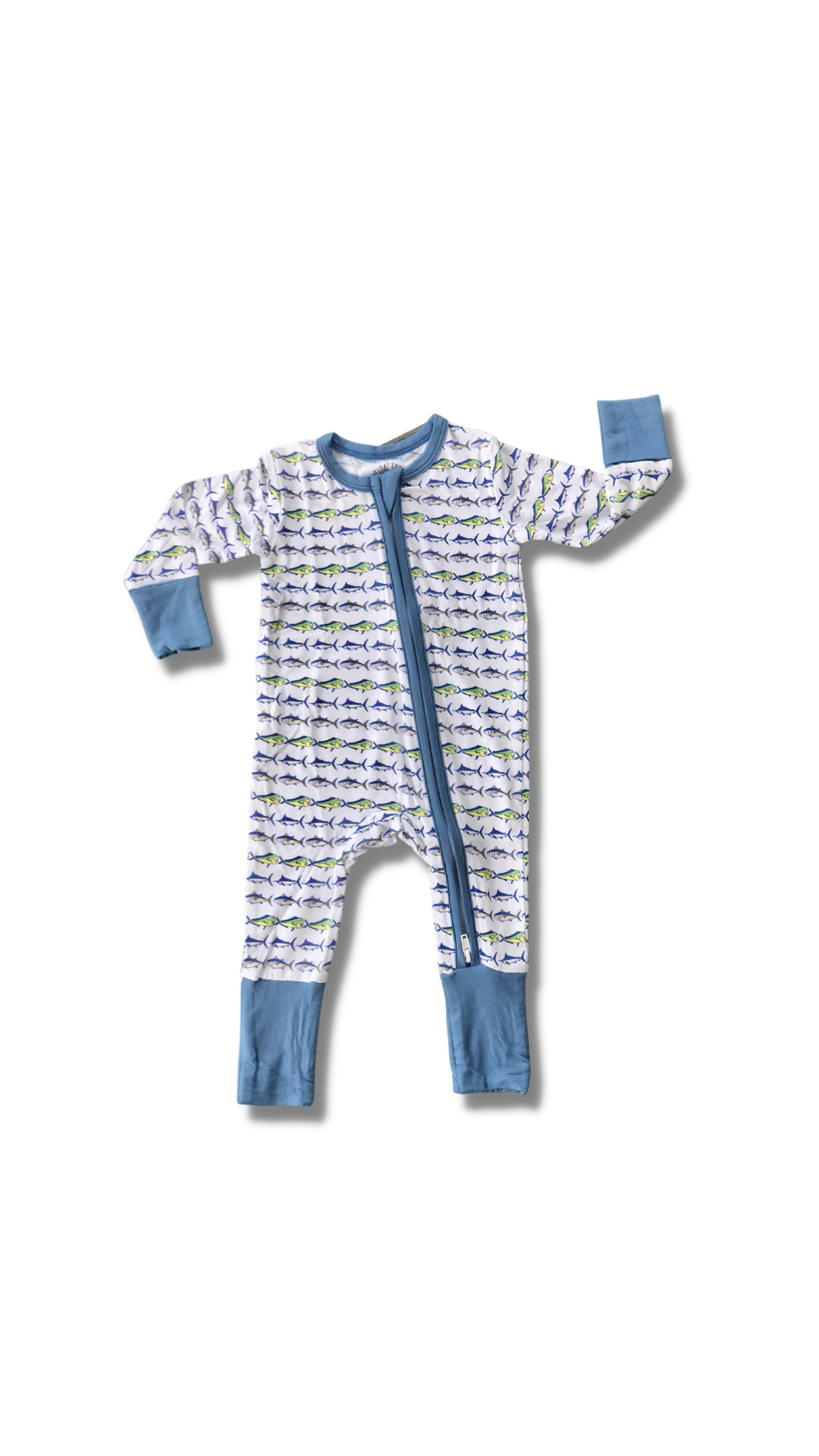 Tight Lines Blue Zippy Pajama